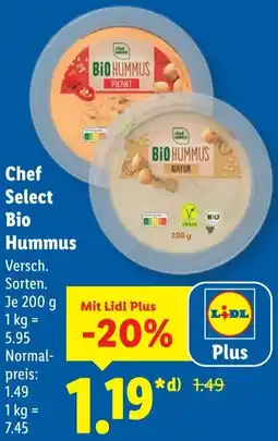 Lidl Chef Select Bio Hummus Angebot