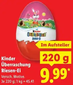 Lidl Kinder Überraschung Riesen-Ei Angebot
