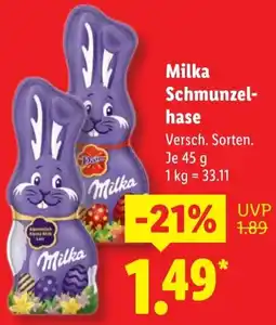Lidl Milka Schmunzelhase Angebot