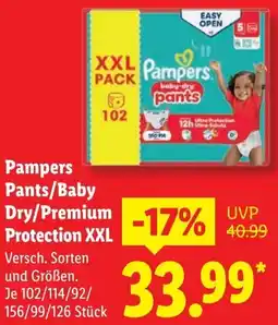 Lidl Pampers Pants/Baby Dry/Premium Protection XXL Angebot