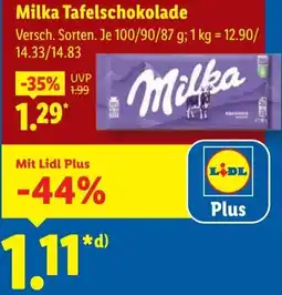 Lidl Milka Tafelschokolade Angebot