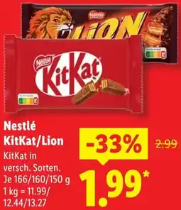Lidl Nestlé KitKat/Lion Angebot