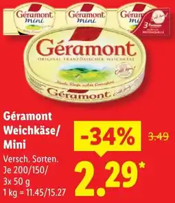Lidl Géramont Weichkäse/ Mini Angebot