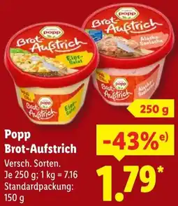 Lidl Popp Brot-Aufstrich Angebot