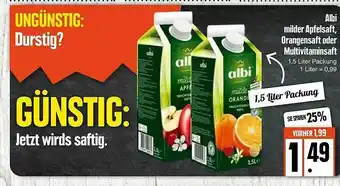 Edeka Albi Milder Apfelsaft, Orangensaft Oder Multivitaminsaft Angebot