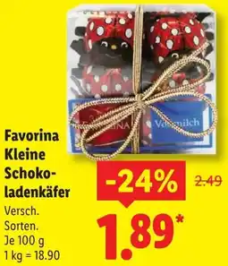 Lidl Favorina Kleine Schokoladenkäfer Angebot