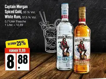 Edeka Captain Morgan Spiced Gold, White Rum Angebot