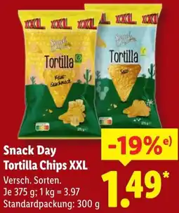 Lidl Snack Day Tortilla Chips XXL Angebot