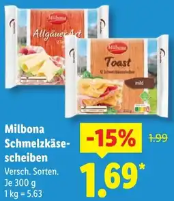 Lidl Milbona Schmelzkäsescheiben Angebot