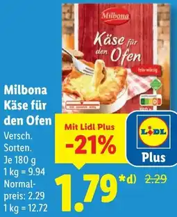 Lidl Milbona Käse für den Ofen Angebot