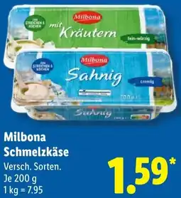 Lidl Milbona Schmelzkäse Angebot