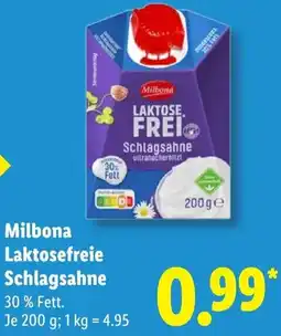 Lidl Milbona Laktosefreie Schlagsahne Angebot