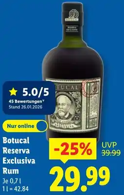 Lidl Botucal Reserva Exclusiva Rum Angebot
