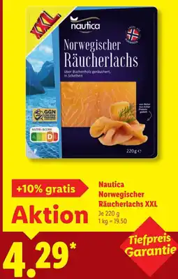 Lidl Nautica Norwegischer Räucherlachs XXL Angebot