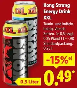 Lidl Kong Strong Energy Drink XXL Angebot