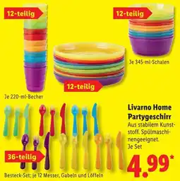 Lidl Livarno Home Partygeschirr Angebot