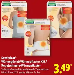 Lidl Sensiplast Wärmegürtel/Wärmepflaster XXL/ Regelschmerz-Wärmepflaster Angebot