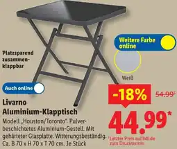 Lidl Livarno Aluminium-Klapptisch Angebot