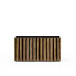 Netto Marken-Discount Herstera Garden Pflanzkübel Deco Planter M Schwarz/Natur 50x100x50cm Angebot