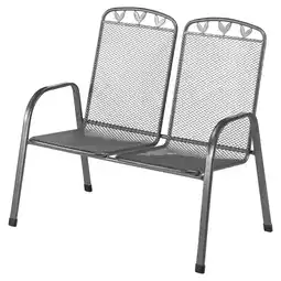 toom Baumarkt Gartenbank 'Toulouse' 2-Sitzer Stahl grau 108 x 98 x 68 cm Angebot