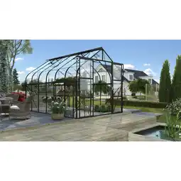 toom Baumarkt Vitavia Gewächshaus 'Diana 9900' 254,4 x 378,8 cm mit 3 mm Sicherheitsglas schwarz Angebot