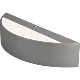 toom Baumarkt toom LED-Außenwandleuchte 'Stockholm' aluminiumfarben halbrund 9 x 30 x 6,5 cm Angebot