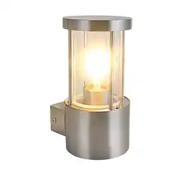 toom Baumarkt toom Außenwandleuchte 'Split' Edelstahl Ø 10,2 x 19,5 cm Angebot