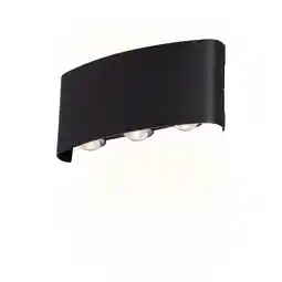 toom Baumarkt toom LED-Außenwandleuchte 'Toronto' schwarz halbrund 4 x 17 x 8 cm Angebot