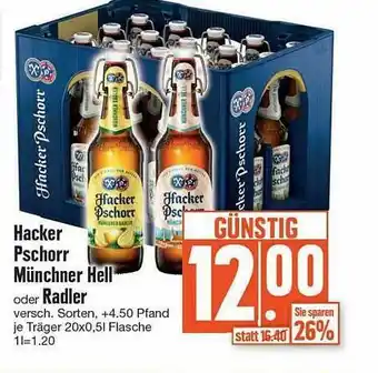 Edeka Hacker Pschorr Münchner Hell Oder Radler Angebot