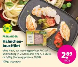 Biomarkt FREILÄNDER Hähnchenbrustfilet Angebot
