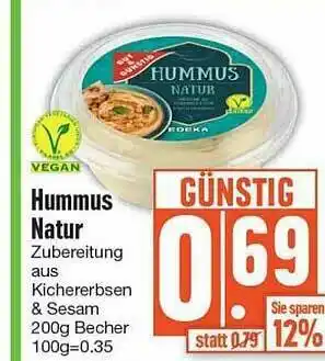 Edeka Gut & Günstig Hummus Natur Angebot