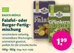 Biomarkt BAUCK MÜHLE Falafel- oder Burger-Fertigmischung Angebot