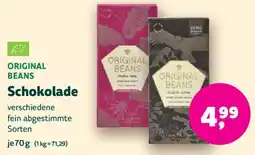 Biomarkt ORIGINAL BEANS Schokolade Angebot
