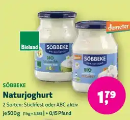 Biomarkt SÖBBEKE Naturjoghurt Angebot