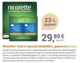 Alliance Healthcare Nicorette fruit 2 mg Lutschtabletten, gepresst Angebot