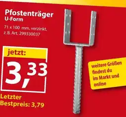 Sonderpreis Baumarkt Pfostenträger U-Form Angebot