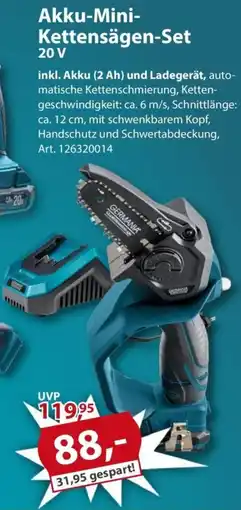 Sonderpreis Baumarkt GERMANIA Akku-Mini- Kettensägen-Set Angebot