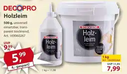 Sonderpreis Baumarkt DECOPRO Holzleim Angebot
