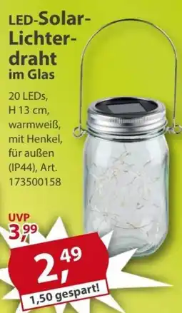 Sonderpreis Baumarkt LED-Solar- Lichterdraht im Glas Angebot