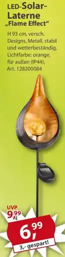 Sonderpreis Baumarkt LED-Solar- Laterne ,,Flame Effect" Angebot