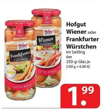 Famila Nord Ost Hofgut Wiener Oder Frankfurter Würstchen Angebot