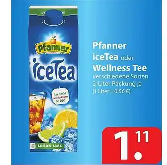 Famila Nord Ost Pfanner Icetea Oder Wellness Tee Angebot