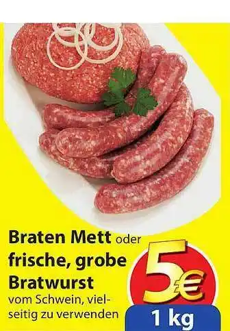 Famila Nord Ost Braten Mett Oder Frische, Grobe Bratwurst Angebot