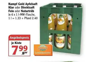 Globus Kumpf Gold Apfelsaft Klar Oder Direktsaft Fein Oder Naturtrüb Angebot