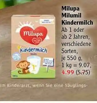 Globus Milupa Milumil Kindermilch Angebot