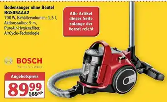 Globus Bosch Bodensauger Ohne Beutel BGS05AAA2 Angebot