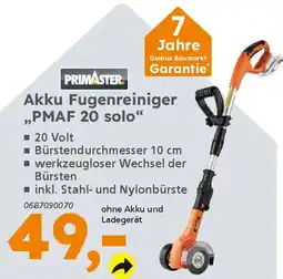 Globus Baumarkt PRIMASTER Akku Fugenreiniger ,PMAF 20 solo" Angebot