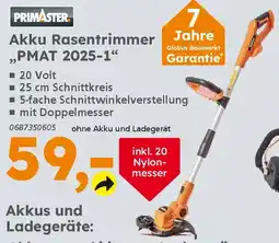Globus Baumarkt PRIMASTER Akku Rasentrimmer "PMAT 2025-1" Angebot