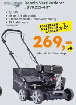Globus Baumarkt WOODSTAR Benzin Vertikutierer "BVK212-40" Angebot