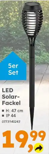 Globus Baumarkt LED Solar- Fackel Angebot